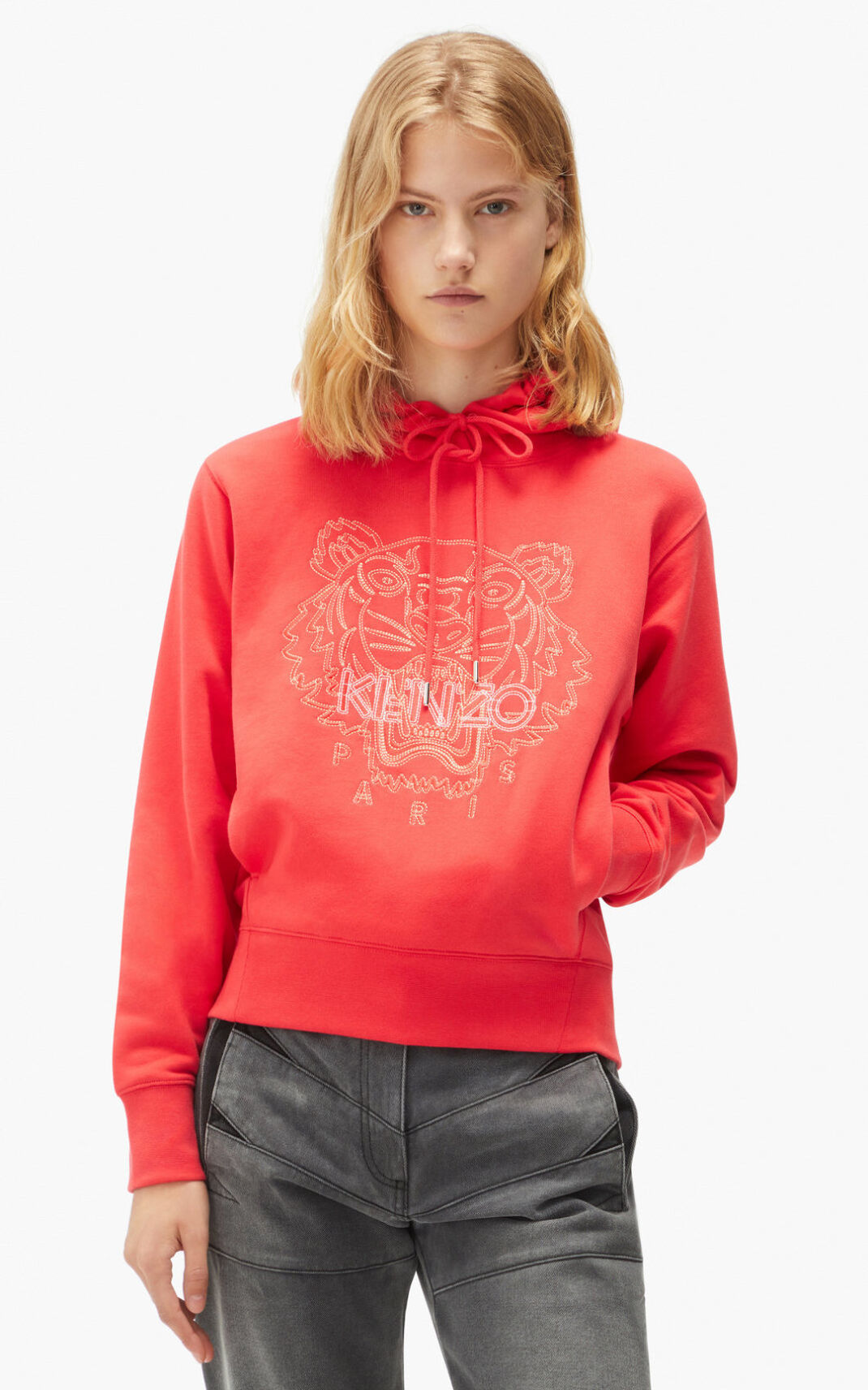 Sudaderas Con Capucha Kenzo Tiger Mujer Rojas - SKU.1357733